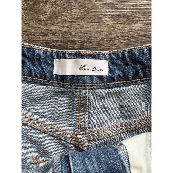 KanCan Isabelle High Rise Mom Blue Denim Shorts Size Medium - Picture 5 of 6